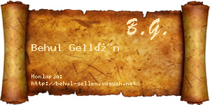 Behul Gellén névjegykártya